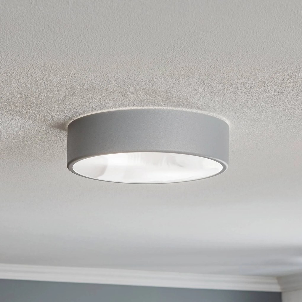 TEMAR LIGHTING Plafoniera Cleo 300, IP54, Ø 30 cm grigio