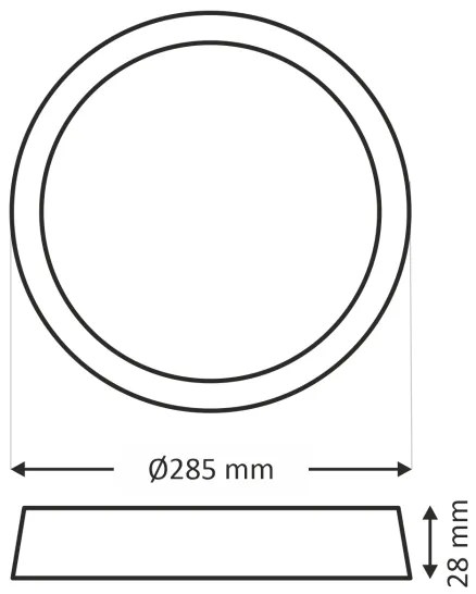 Plafoniera LED LED/24W/230V 4200K diametro 28,5 cm bianco