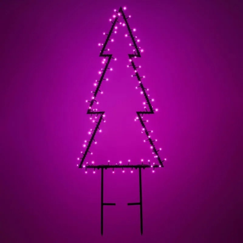 Figura natalizia illuminata 110 lampadine multicolore H 105 cm