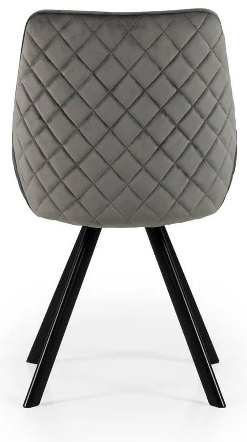 Sedie da pranzo in velluto grigio in un set di 2 pezzi Ritz - Tenzo