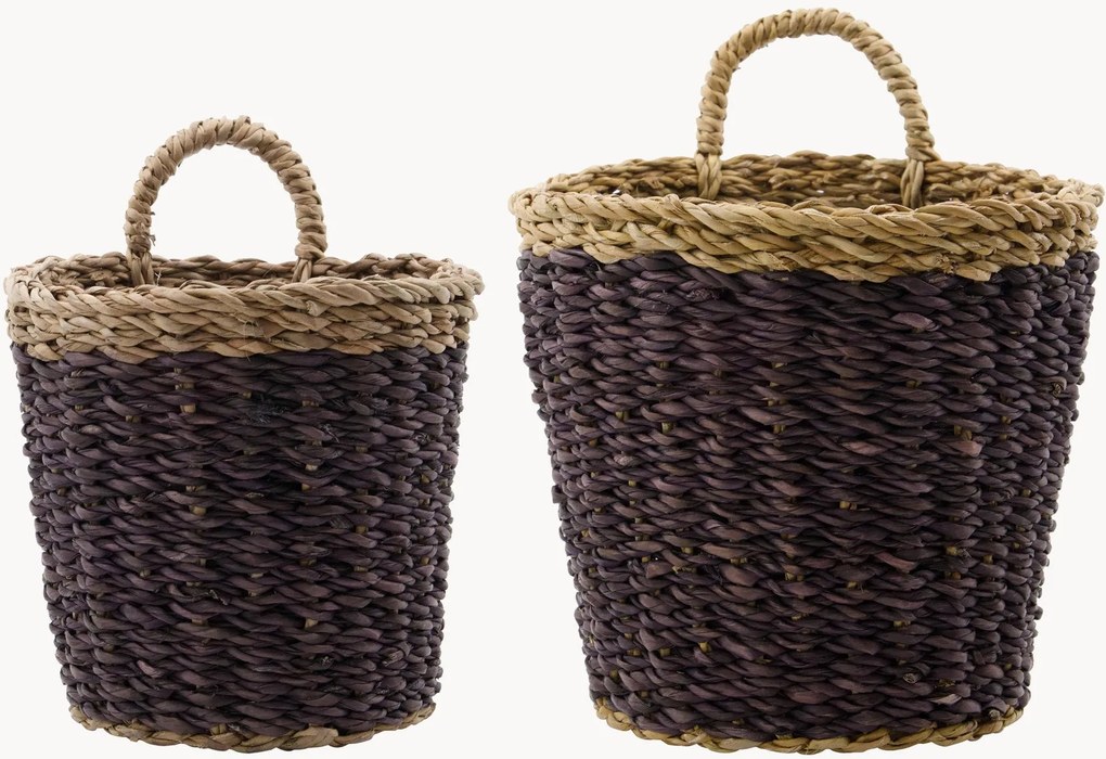 Set di 2 cestini in fibra naturale fatti a mano Here