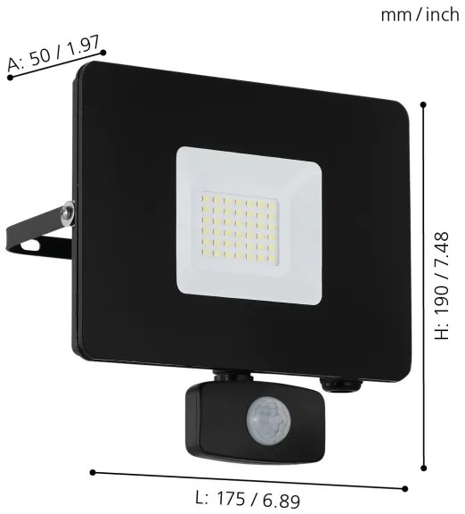 Eglo 97462 - Riflettore a LED con sensore FAEDO 3 LED/30W/230V