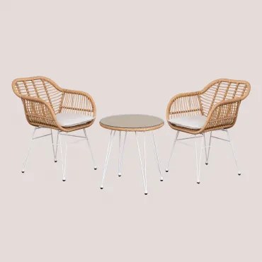 Set per Esterni Meibel Marrone Cioccolato & Bianco - Sklum