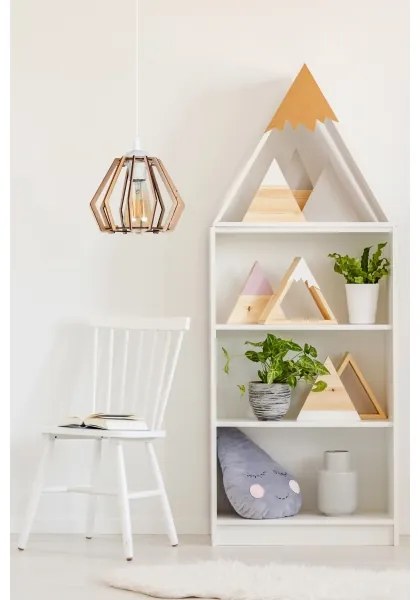 Lampadario su filo BERGO 1xE27/60W/230V bianco