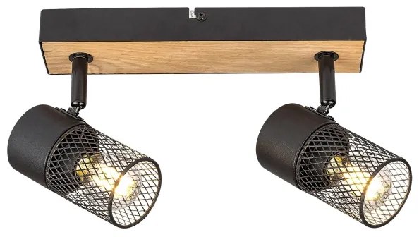 Rabalux 71152 - Faretto METTA 2xE14/40W/230V quercia