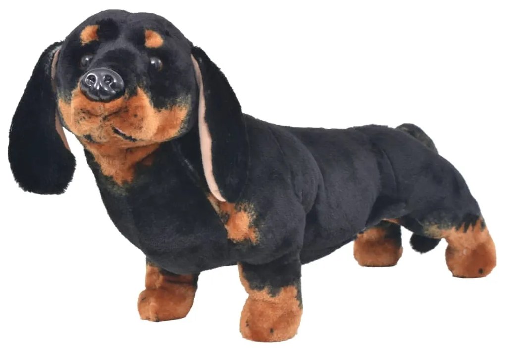 Peluches in Piedi di Animali Vari, Nero e Marrone / Cane Rottweiler