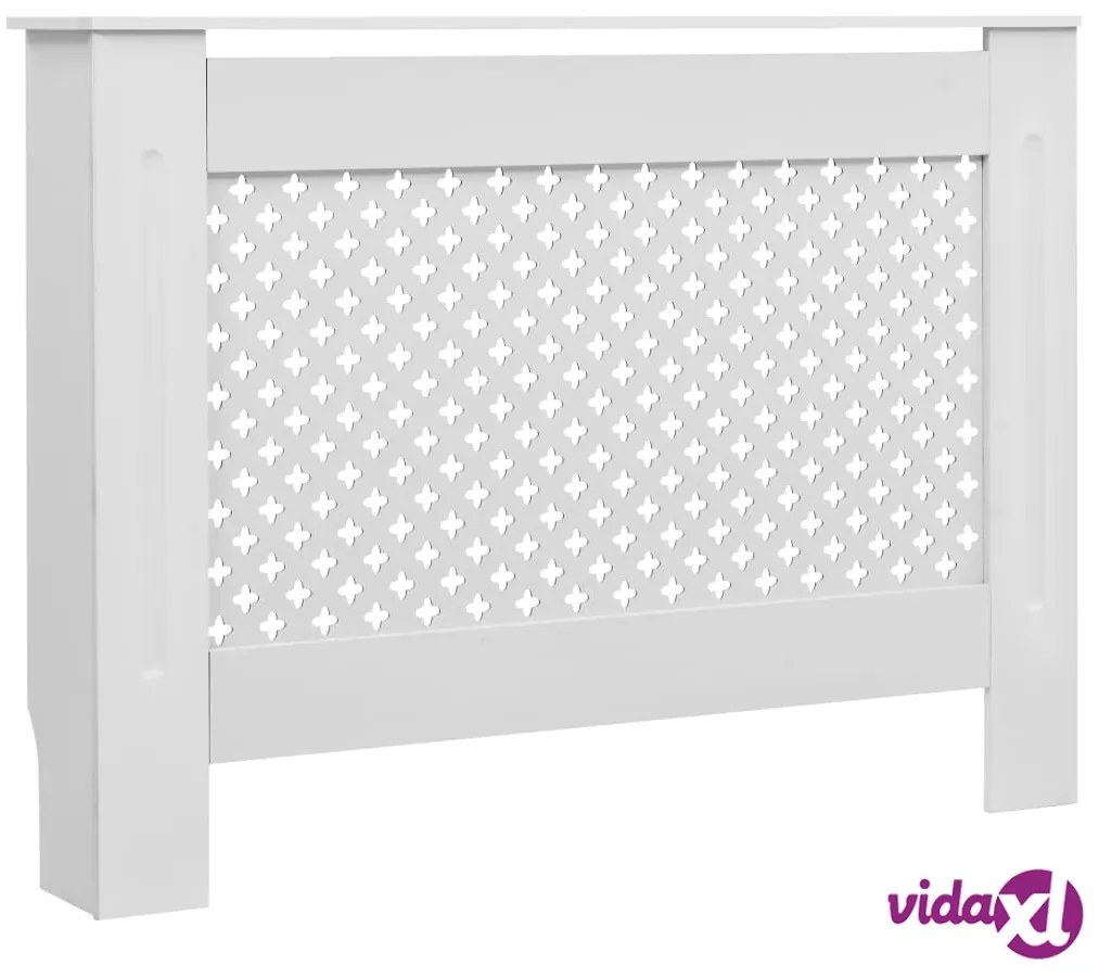 vidaXL Copertura per Radiatore Bianca 112x19x81,5 cm in MDF