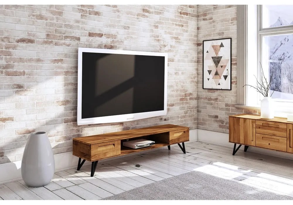 Tavolo TV in rovere 182x42 cm Golo - The Beds