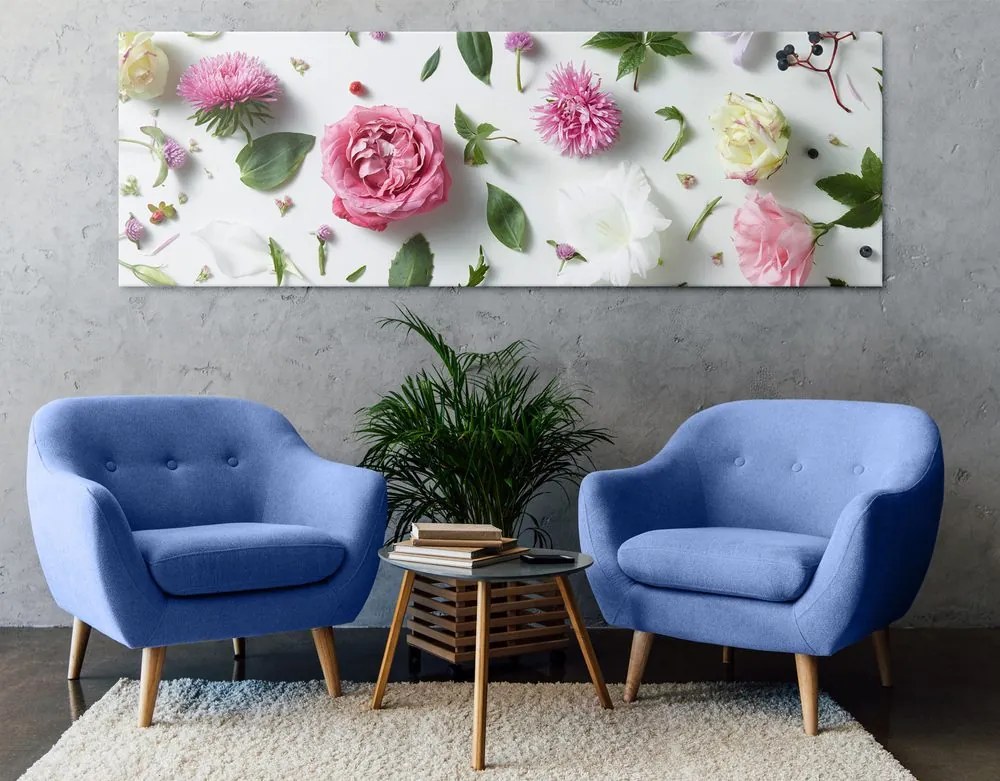 Quadro su tela – Natura morta delicata di fiori