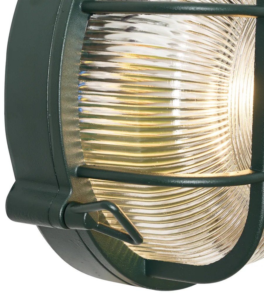 Lampada da parete e da soffitto per esterni verde scuro rotonda IP44 - Noutica