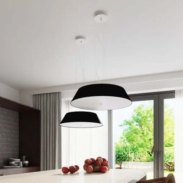 Sollux SL.0766 - Lampadario su filo VEGA 5xE27/60W/230V d. 60 cm nero