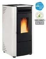 stufa a pellet ketty evo 2.0 6,5 kw bianca (conto termico) - misure cm.45,6x50,7x88,4h. - peso kg.69 fer361583