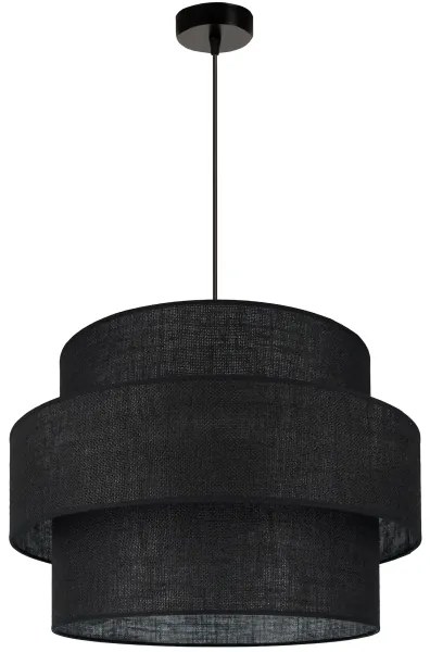 Brilagi - Lampadario a sospensione con filo SPACE YUTE 1xE27/15W/230V diametro 50 cm nero