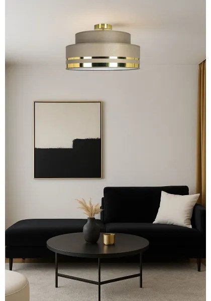 Plafoniera TAMI 1xE27/60W/230V marrone/oro