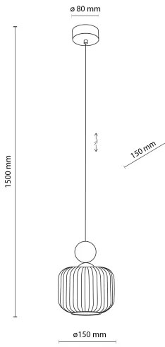 Lampadario a sospensione BALLO 1xE14/10W/230V beige