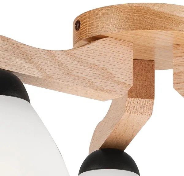 Lampadario a plafone ADRIANO 3xE27/60W/230V quercia