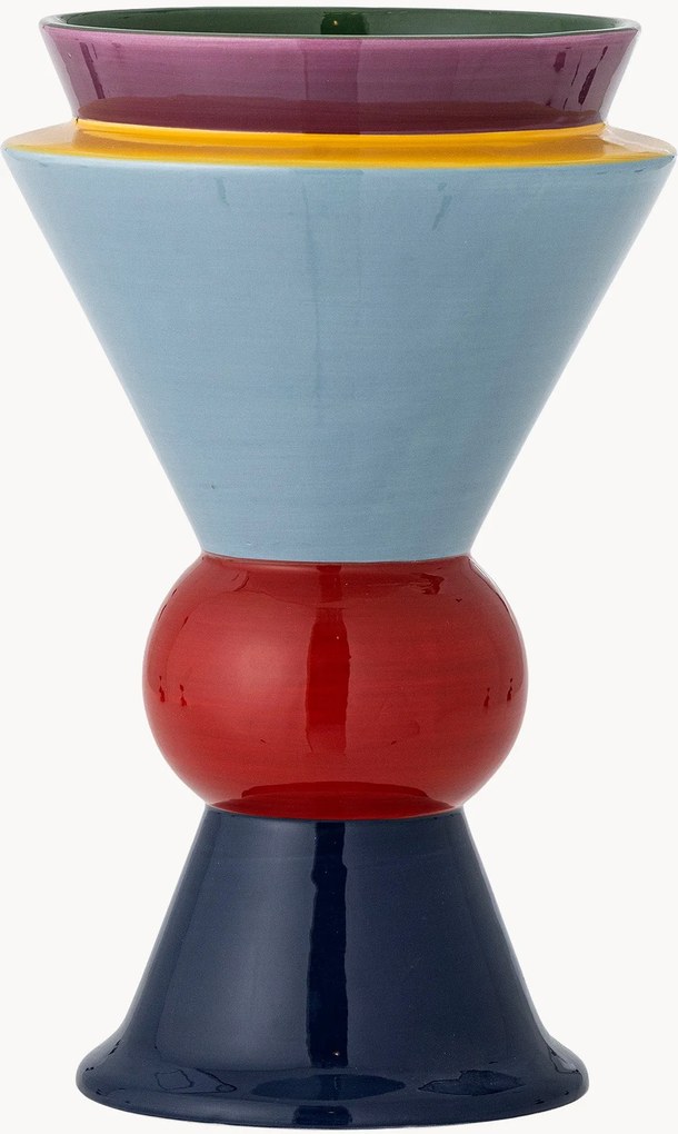 Vaso di design in ceramica dipinto a mano Trilla, alt. 27 cm