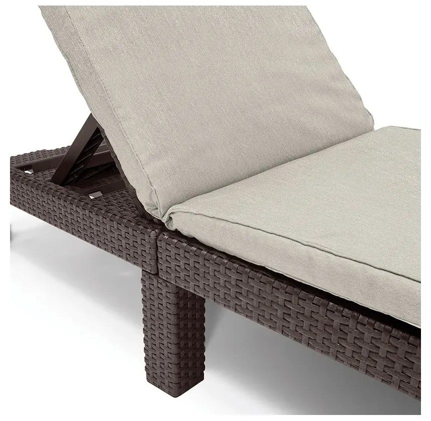 Lettino da giardino marrone in rattan artificiale Daytona - Keter