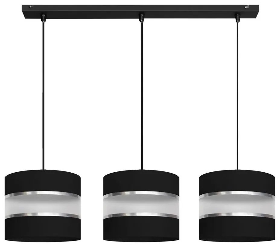 Lampadario su filo HELEN 3xE27/15W/230V nero