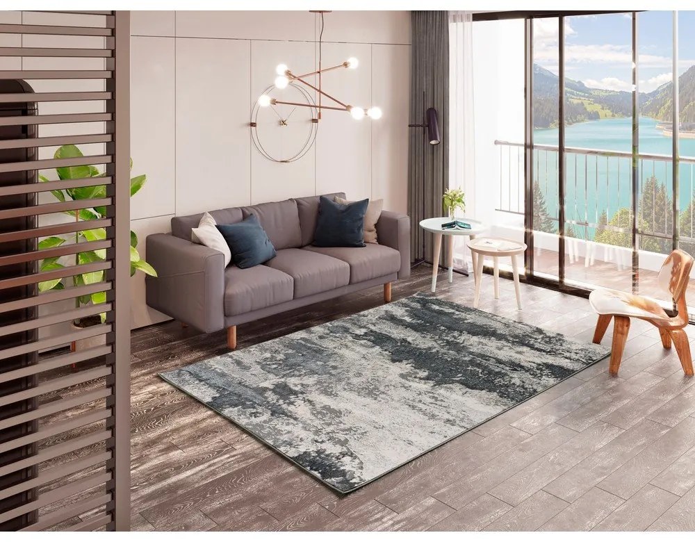 Tappeto grigio 140x200 cm Agata - Universal