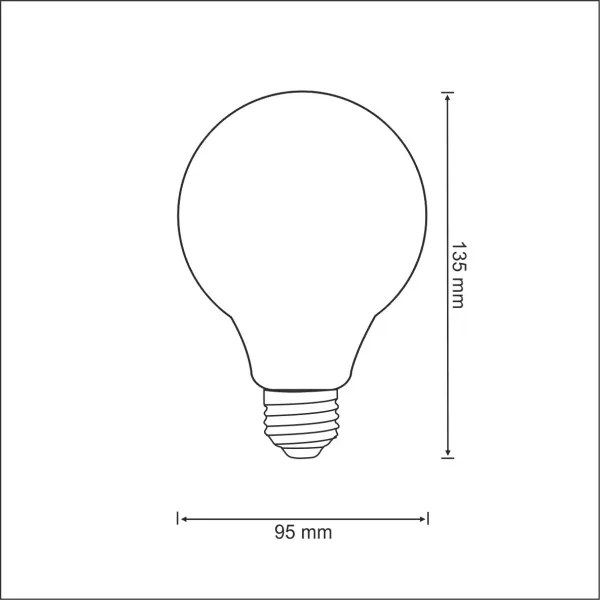 Lampadina LED FILAMENT VINTAGE G95 E27/4W/230V 2000K