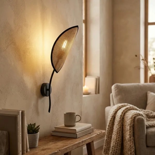 Applique LOTUS 1xE14/10W/230V nero/beige
