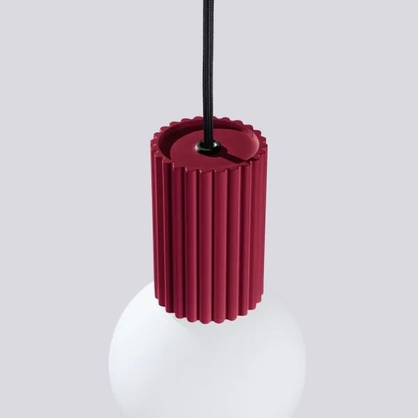 Sollux SL.1749 - Lampadario a sospensione con filo HALO 1xG9/8W/230V diametro 12 cm rosso