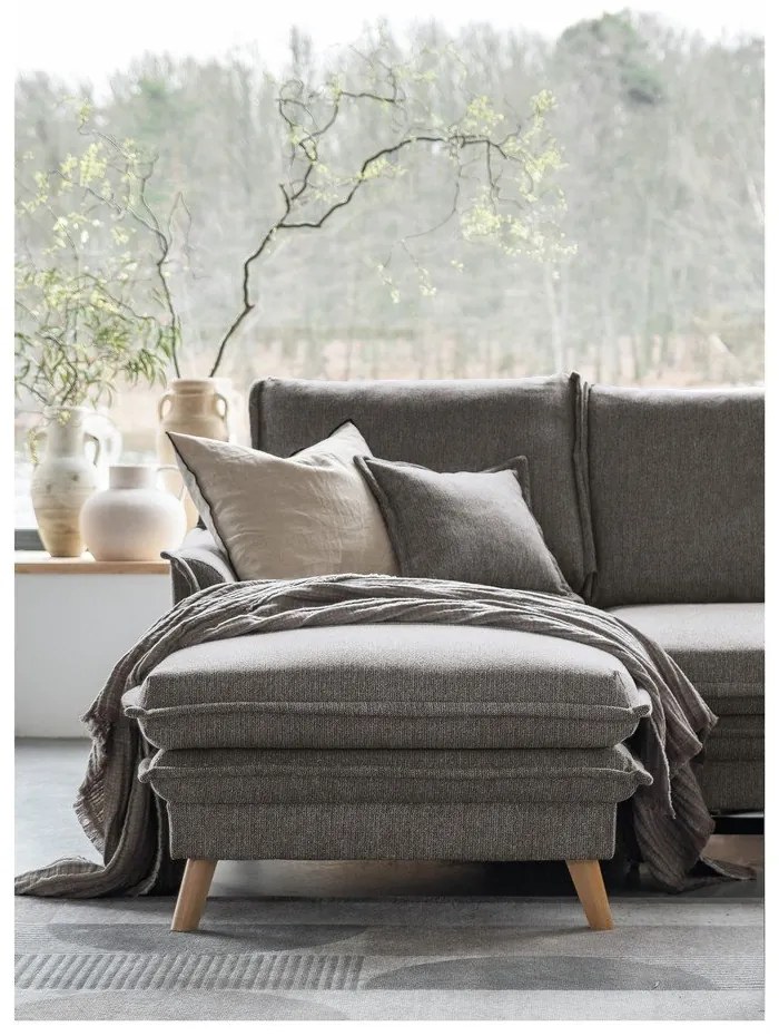 Divano letto angolare grigio (angolo sinistro) Charming Charlie - Miuform