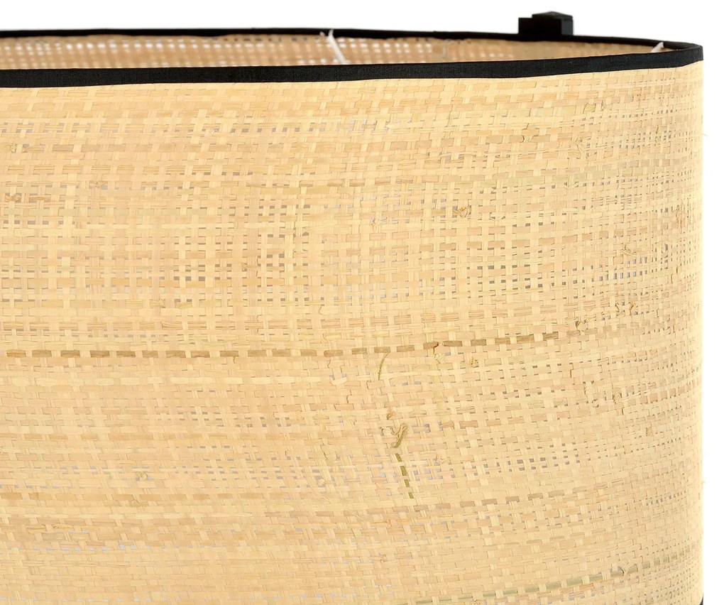Piantana Contemporaneo Indra Acciaio Nero Marrone 1 Luce E27 Ip20