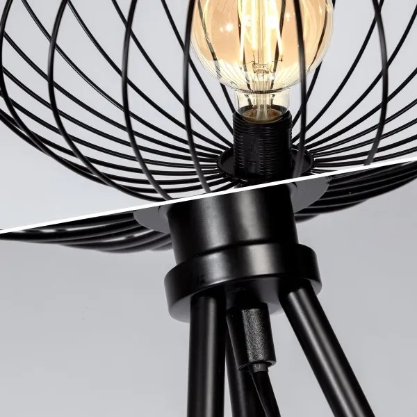BK Licht 1470 - Lampada da terra RETRO 1xE27/40W/230V