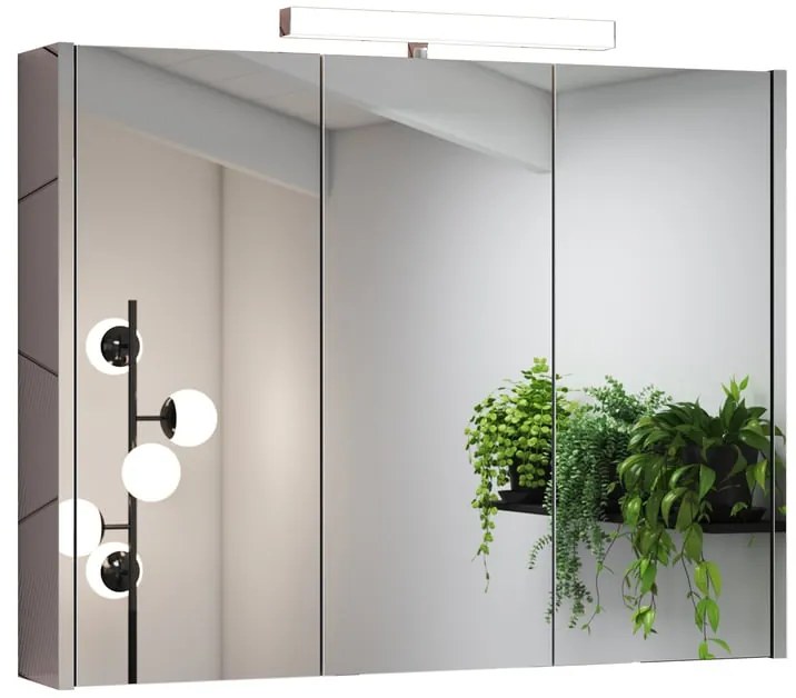 Specchio Contenitore Con Illuminazione Akira luce fredda L 90 x H 70 x P 15.5 cm