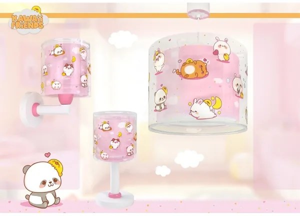Dalber 41761S - Lampada LED per bambini KAWAII FRIENDS 1xG4/4W/230V rosa