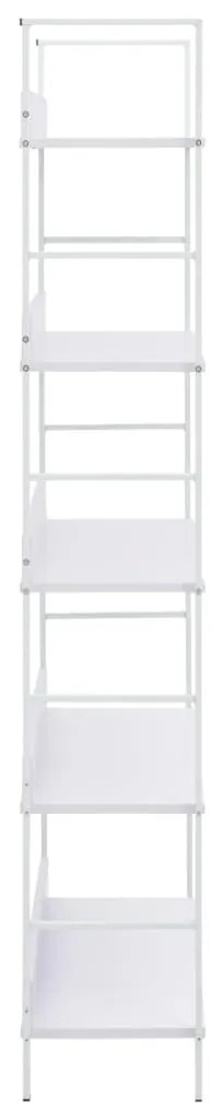 Scaffale libri 5 ripiani bianco 60x27,6x158,5 legno multistrato