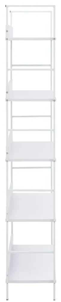 Scaffale libri 5 ripiani bianco 60x27,6x158,5 legno multistrato