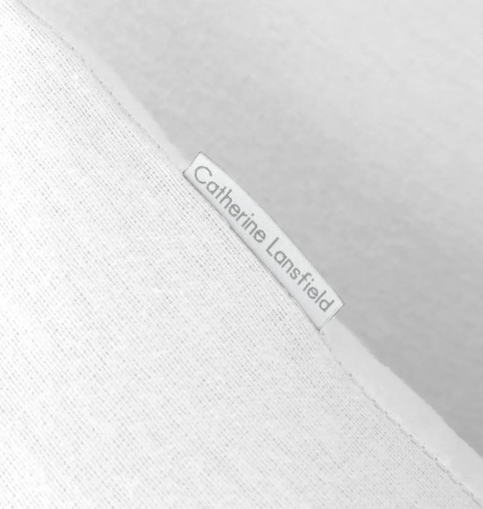 Set copripiumino e federa bianco in flanella per letto matrimoniale e per letto esteso 230x220 cm Brushed – Catherine Lansfield