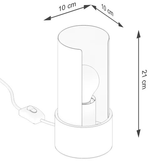 Sollux SL.1675 - Lampada da tavolo FLASH 1xE27/15W/230V bianco