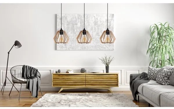 Lampadario su filo BERGO 3xE27/60W/230V bianco