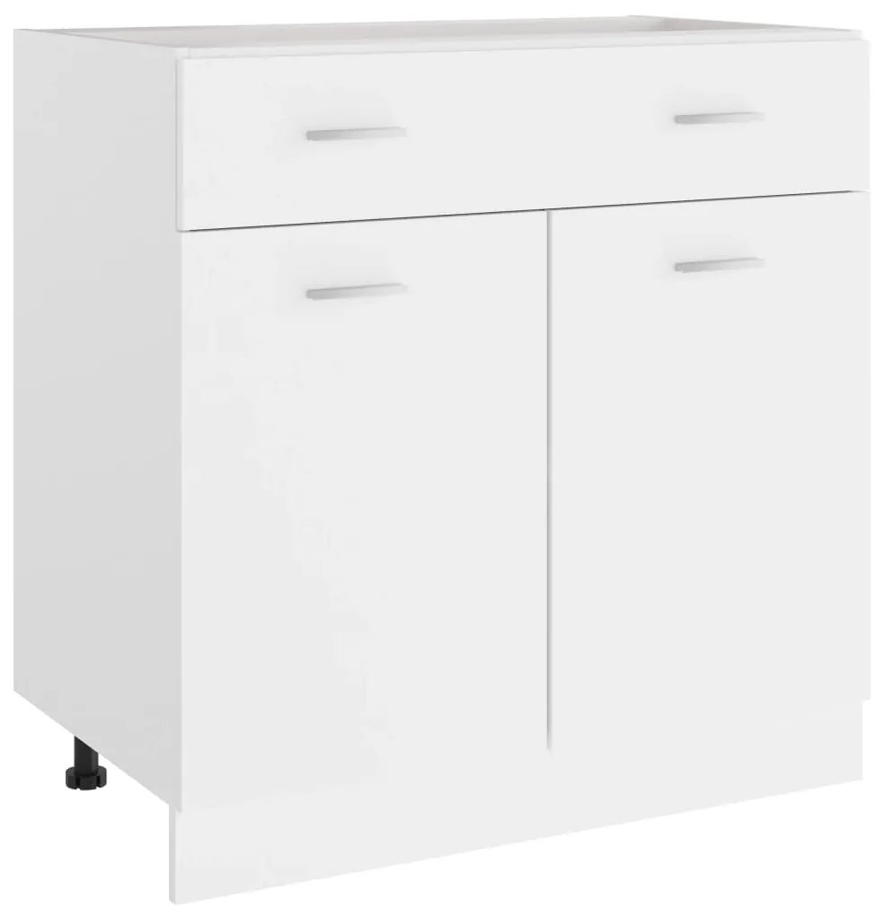 Mobile Inferiore Cassetto Bianco 80x46x81,5cm Legno Multistrato /