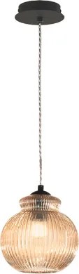 Lampada sospensione D18 cm in vetro soffiato Ambra - MADAGASCAR Mod1