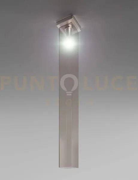 Tubes lampadario a soffitto 120 fume' trasparente nickel opaco 1 lu...