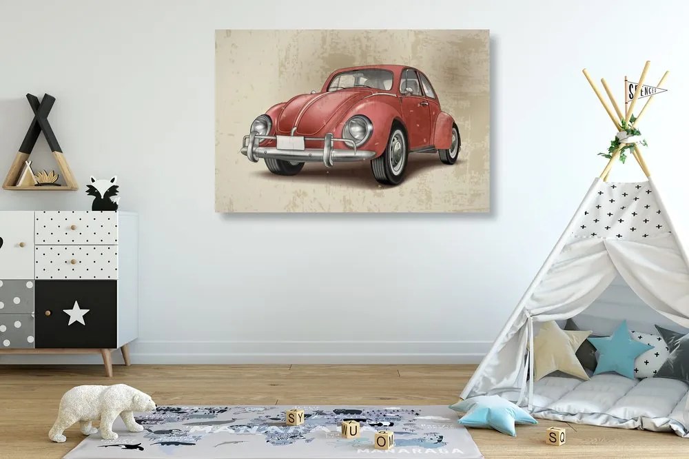 Quadro su tela – Auto d'epoca rossa