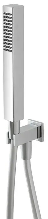 Set doccia incasso Kubo con soffione a muro 25x52 cm e kit doccia