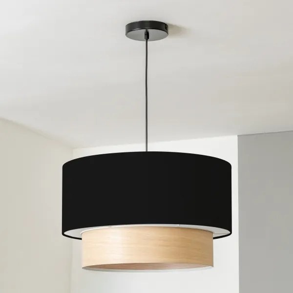 Brilagi - Lampadario LED a cavo CERIA 1xE27/40W/230V Ø 50 cm nero/beige