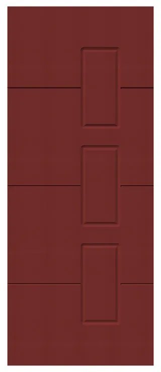 Pannello per porta d'ingresso P190 pellicolato pvc rosso L 92  x H 210.5 cm, Sp 6 mm apertura destra