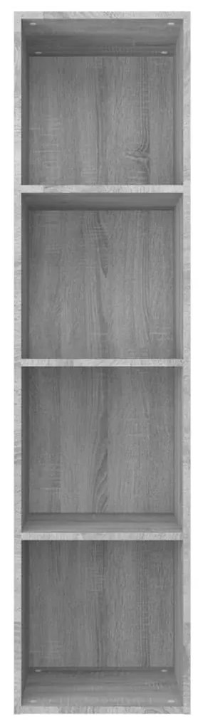 Libreria/mobile tv grigio sonoma 36x30x143 cm legno multistrato