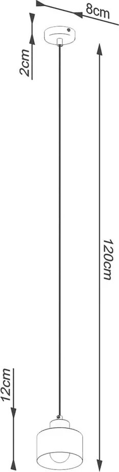 Lampada a sospensione nera ø 12 cm Alastro - Sollux
