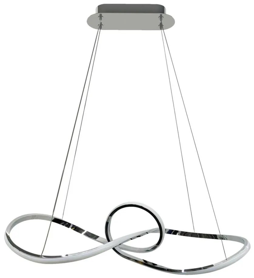 Lampadario LED a sospensione con filo MARCO LED/42W/230V cromo lucido