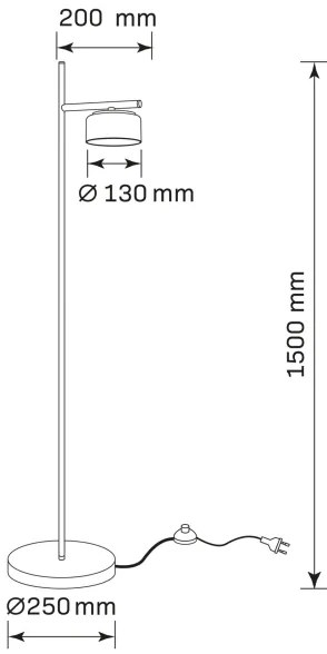 Lampada da terra LED OFELIA 1xGX53/6W/230V nera/beige