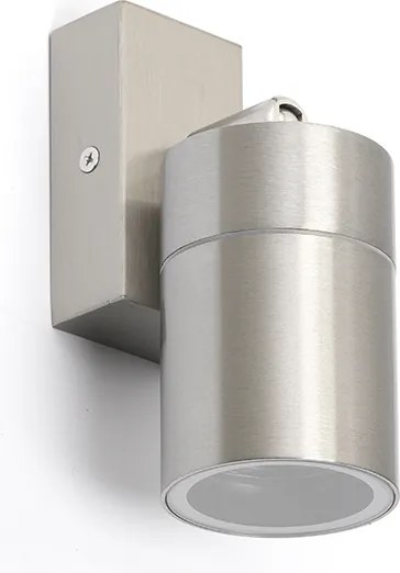 Lampada da parete per esterni in acciaio IP44 orientabile e inclinabile - Solo