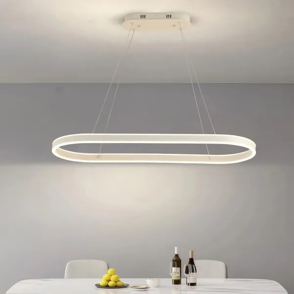 Brilagi - Lampadario LED a sospensione con cavi PONDIE LED/45W/230V 80x30 cm bianco